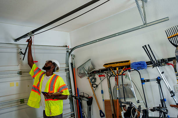 Professional Garage Door Panel Replacement technician working in Banner County County, NE